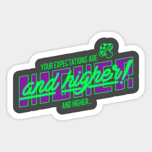 Higher Expectations - Trippy Mushroom Sticker